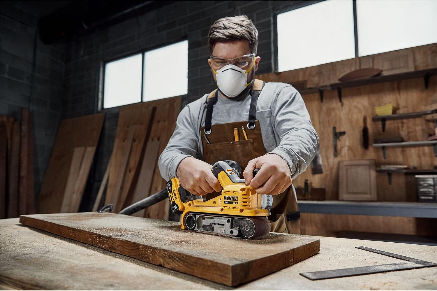 DEWALT 20V MAX* Belt Sander, Cordless, Brushless, Tool Only (DCW220B)
