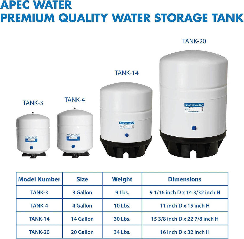 RO-90 Ultimate Series Top Tier Supreme Certified High Output 90 GPD & TANK-14 14 Gallon Pre-pressurized Reverse Osmosis Water Storage Tank
